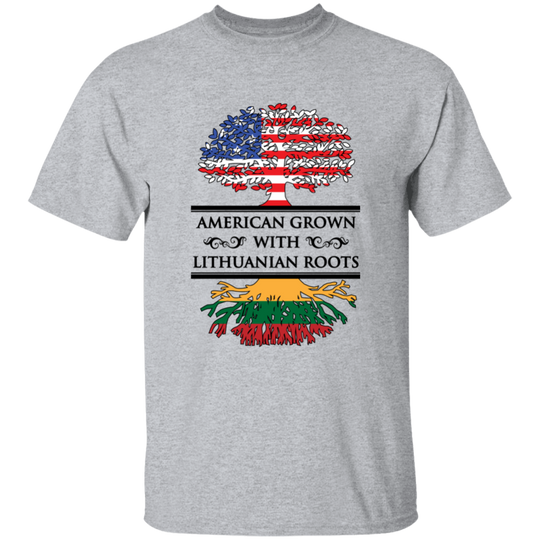 American Grown Lithuanian Roots - BoysGirls Youth Classic Short Sleeve T-Shirt - Lithuania Strong