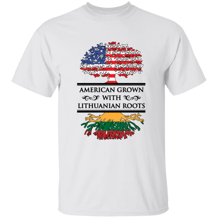 American Grown Lithuanian Roots - BoysGirls Youth Classic Short Sleeve T-Shirt - Lithuania Strong