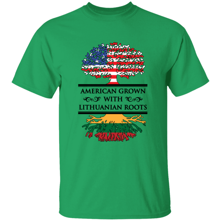 American Grown Lithuanian Roots - BoysGirls Youth Classic Short Sleeve T-Shirt - Lithuania Strong