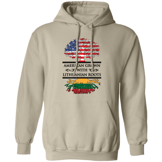 American Grown Lithuanian Roots - MenWomen Unisex Comfort Pullover Hoodie - Lithuania Strong