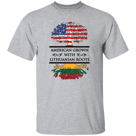 American Grown Lithuanian Roots - Mens Classic Short Sleeve T-Shirt - Lithuania Strong