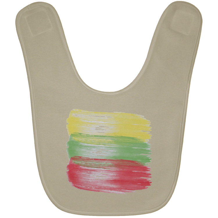 Brush Strokes - BABYBIB Baby Bib - Lithuania Strong