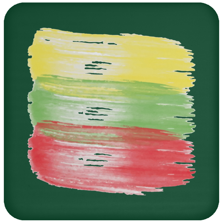 Brush Strokes - High Gloss Coaster - Lithuania Strong