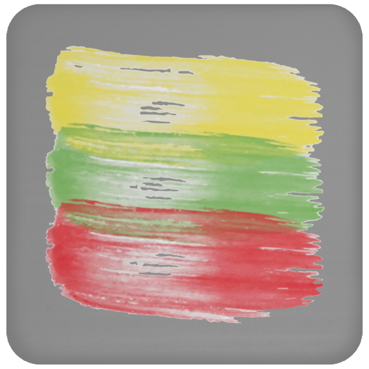 Brush Strokes - High Gloss Coaster - Lithuania Strong