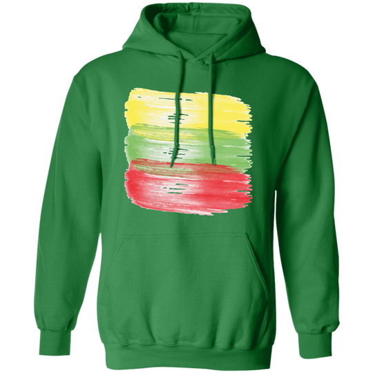 Brush Strokes - MenWomen Unisex Comfort Pullover Hoodie - Lithuania Strong