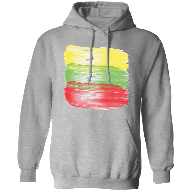 Brush Strokes - MenWomen Unisex Comfort Pullover Hoodie - Lithuania Strong