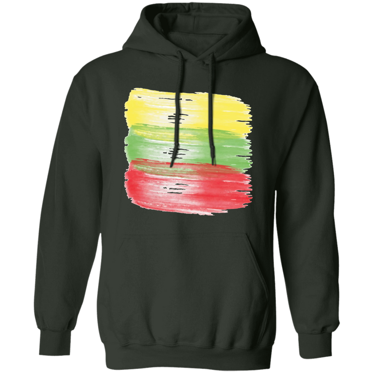 Brush Strokes - MenWomen Unisex Comfort Pullover Hoodie - Lithuania Strong