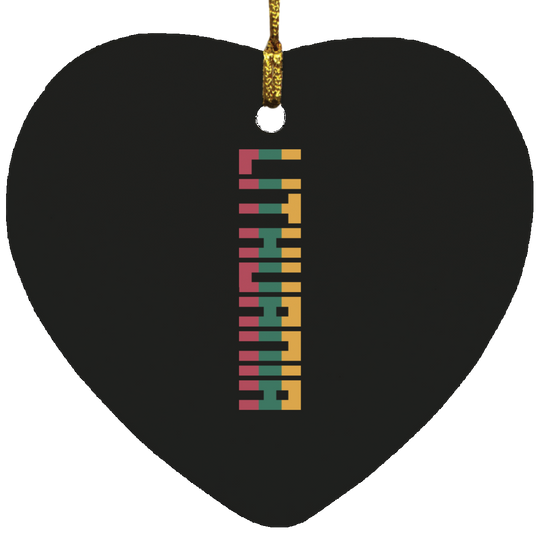 Lithuania - MDF Heart Ornament