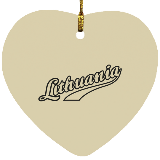 Lithuania - MDF Heart Ornament