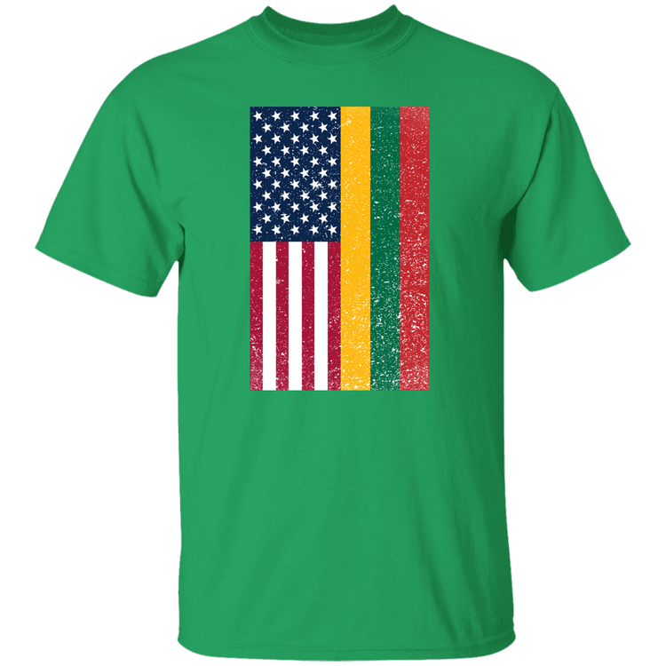 USA Lithuania Flag - Men's Basic Short Sleeve T-Shirt