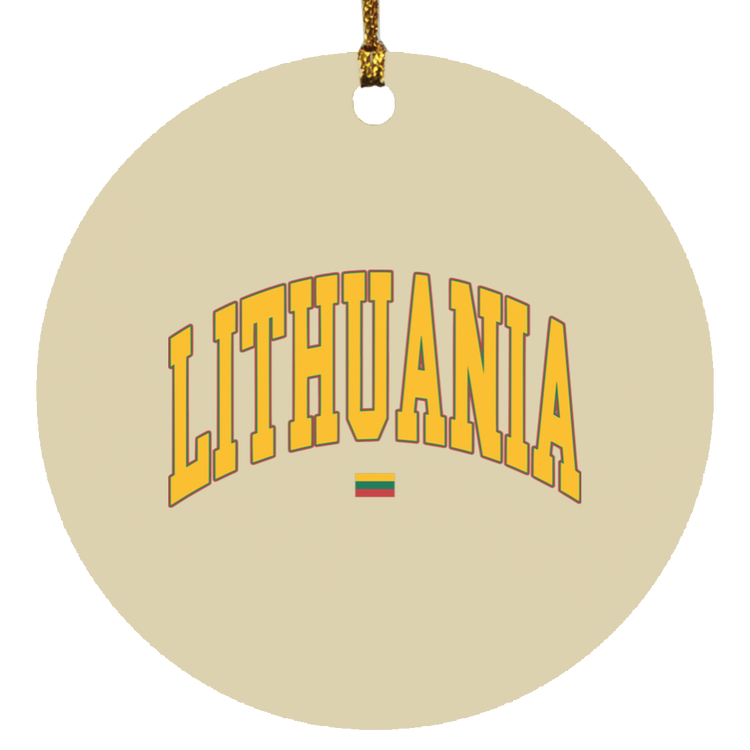 Lithuania - MDF Circle Ornament