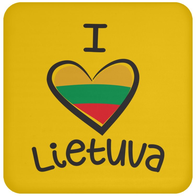 I Love Lietuva - High Gloss Coaster