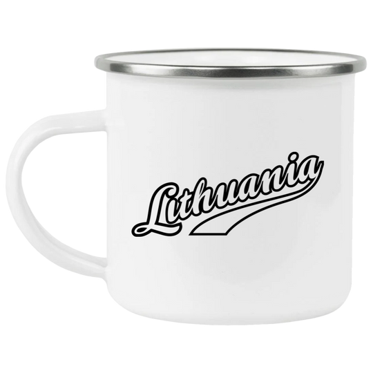 Lithuania - 12 oz. Enamel Camping Mug
