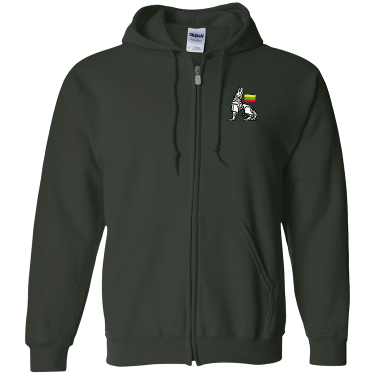 Iron Wolf Lietuva - Men/Women Unisex Comfort Full-Zip Hoodie