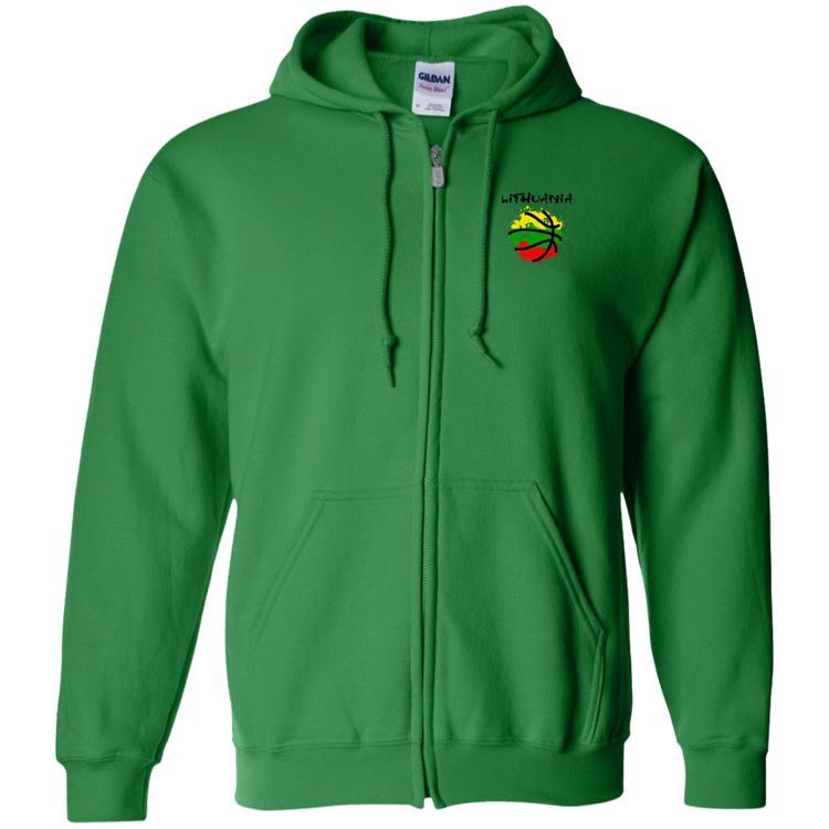 Abstract Lithuania - Men/Women Unisex Comfort Full-Zip Hoodie