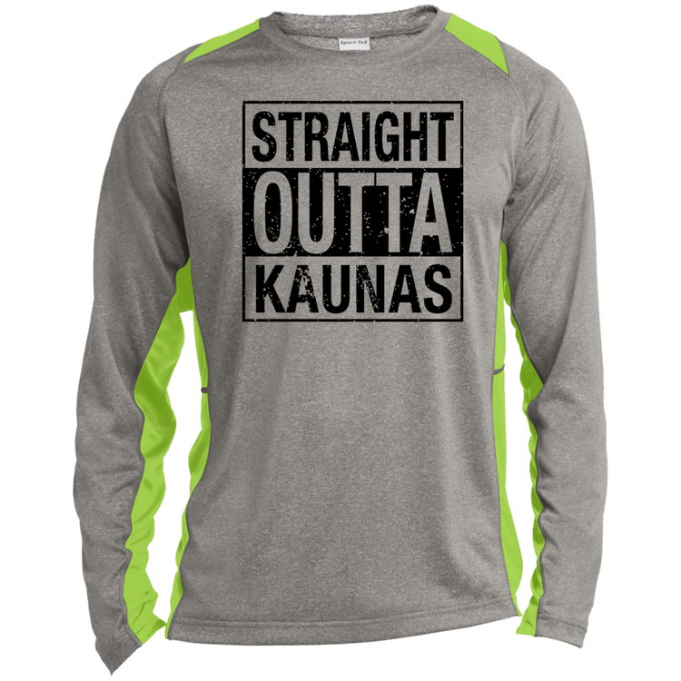 Straight Outta Kaunas - Men's Long Sleeve Colorblock Activewear Performance T