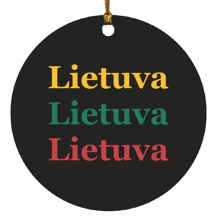 Lietuva - MDF Circle Ornament