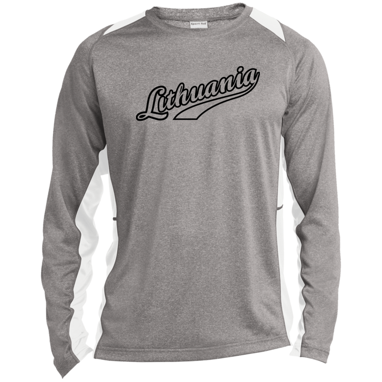 Lithuania - Men's Long Sleeve Colorblock Activewear Performance T