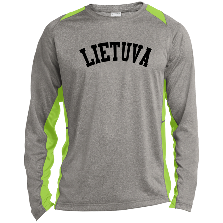 Lietuva - Men's Long Sleeve Colorblock Activewear Performance T