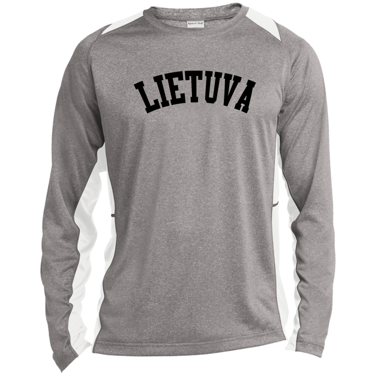 Lietuva - Men's Long Sleeve Colorblock Activewear Performance T