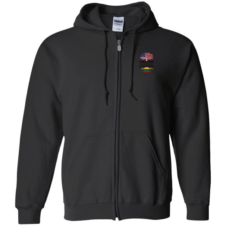 American Grown Lithuanian Roots - Men/Women Unisex Comfort Full-Zip Hoodie