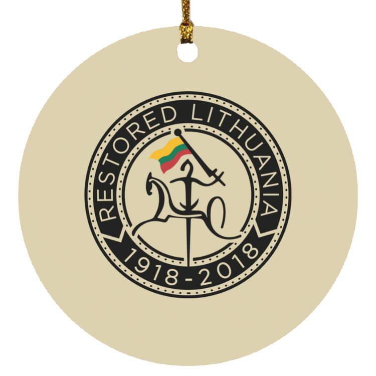Vytis Restored - MDF Circle Ornament