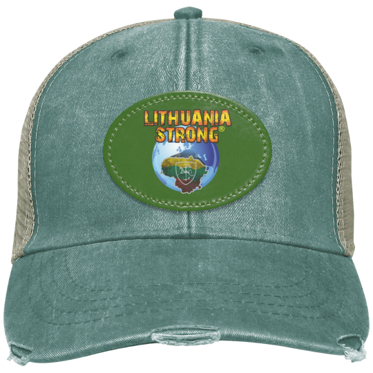 Lithuania Strong - Distressed Ollie Cap - Oval Patch