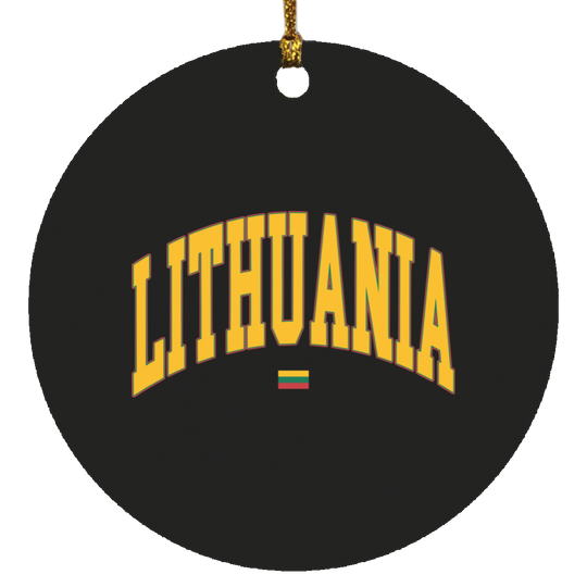 Lithuania - MDF Circle Ornament
