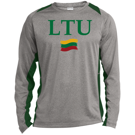 Lietuva LTU - Men's Long Sleeve Colorblock Activewear Performance T