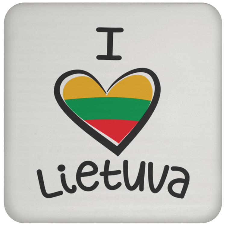 I Love Lietuva - High Gloss Coaster