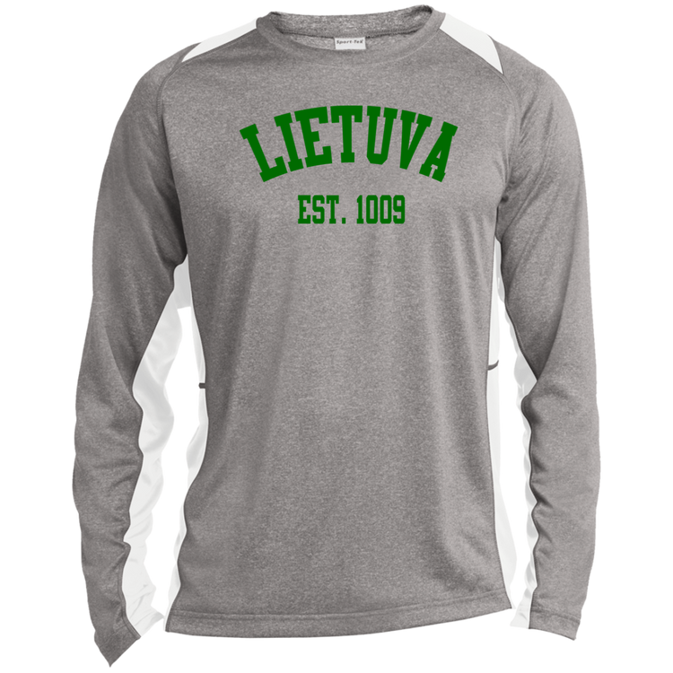 Lietuva Est. 1009 - Men's Long Sleeve Colorblock Activewear Performance T
