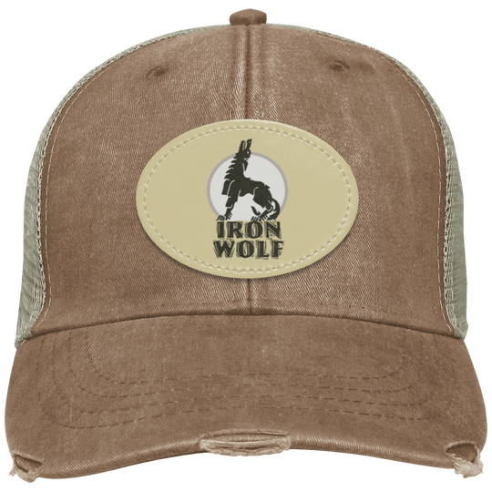 Iron Wolf LT - Distressed Ollie Cap - Oval Patch