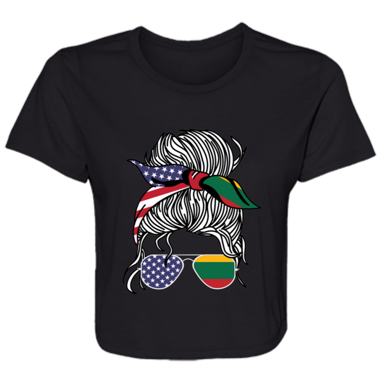 Laisve Freedom Woman - Women's Bella+Canvas Flowy Cropped Tee