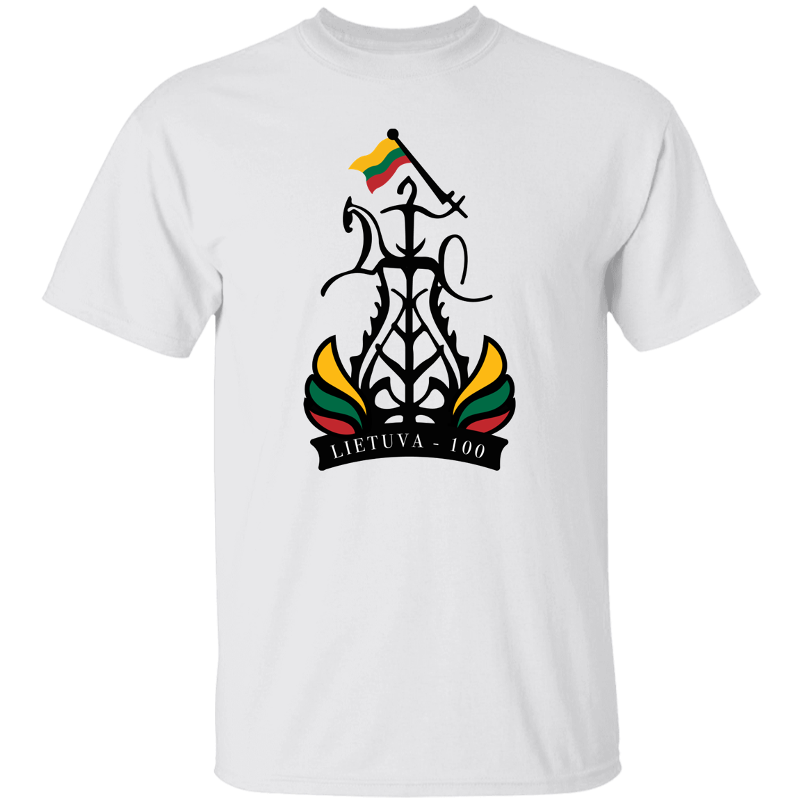 Restored Lietuva 100 - Lithuania Strong T-Shirt Restored Lietuva 100 - Lithuania Strong T-Shirt