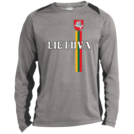 Lietuva Vytis - Men's Long Sleeve Colorblock Activewear Performance T
