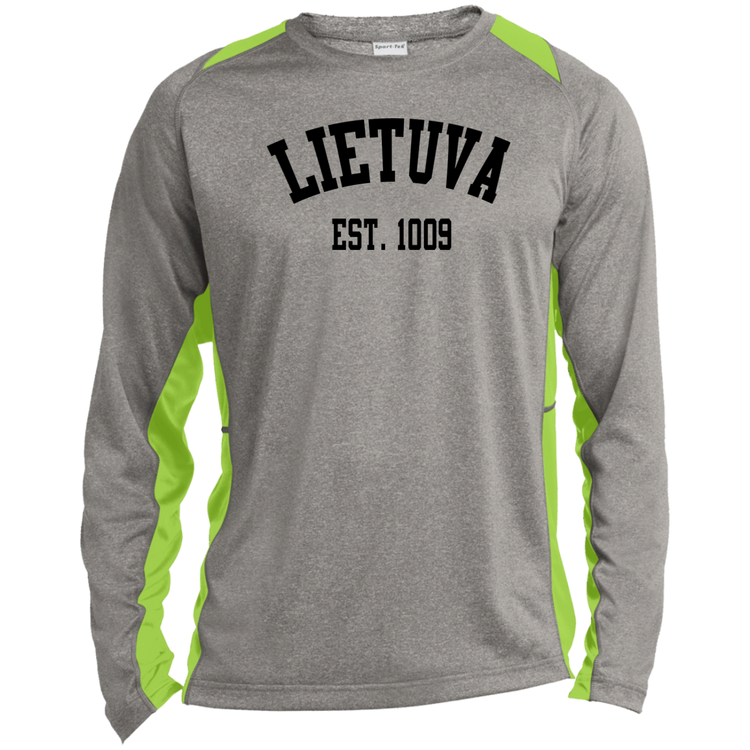 Lietuva Est. 1009 - Men's Long Sleeve Colorblock Activewear Performance T