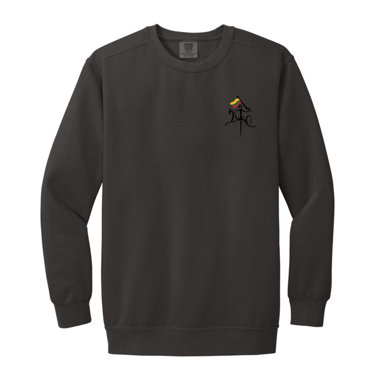 Vytis with Flag - Men/Women Unisex Soft-Washed Crewneck Sweatshirt