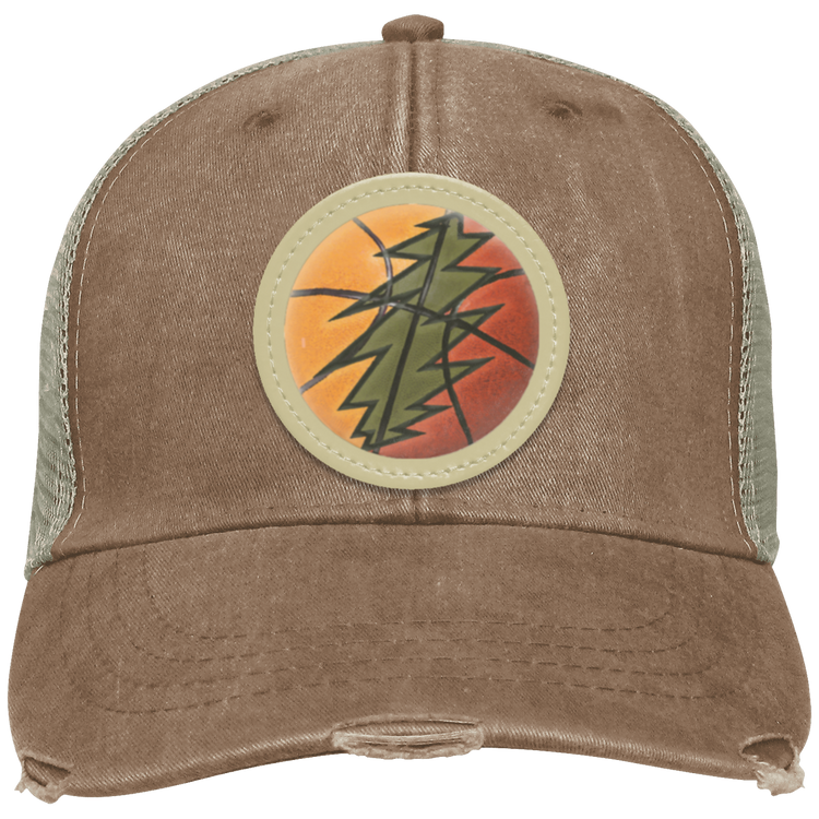 Basketball Bolt - Distressed Ollie Cap - Circle Patch