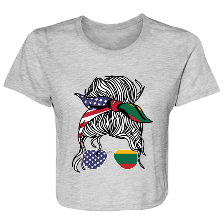 Laisve Freedom Woman - Women's Bella+Canvas Flowy Cropped Tee