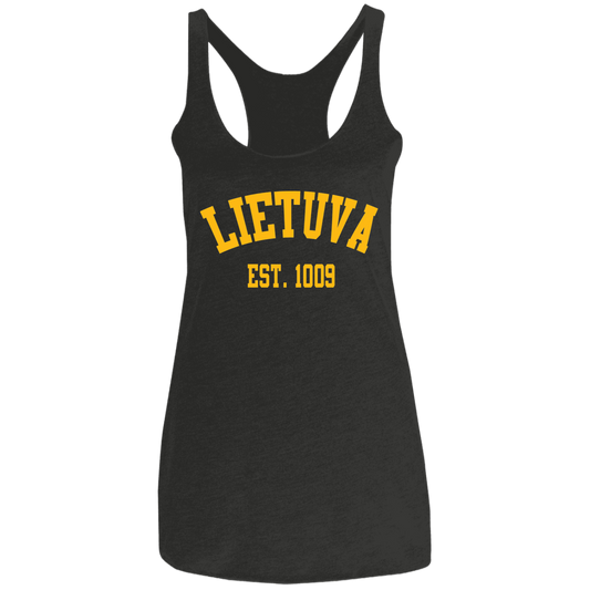 Lietuva Est. 1009 - Women's Next Level Triblend Racerback Tank