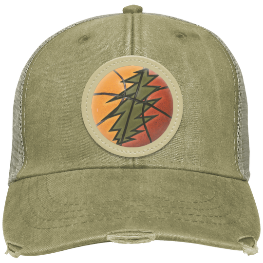 Basketball Bolt - Distressed Ollie Cap - Circle Patch