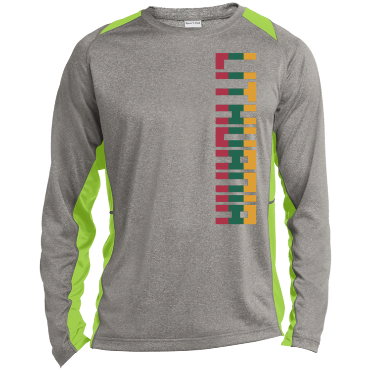 Lithuania - Men's Long Sleeve Colorblock Activewear Performance T