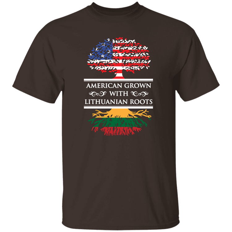 American Grown Lithuanian Roots - Men's Basic Short Sleeve T-Shirt