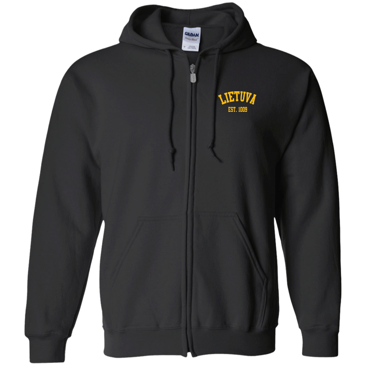 Lietuva Est. 1009 - Men/Women Unisex Comfort Full-Zip Hoodie