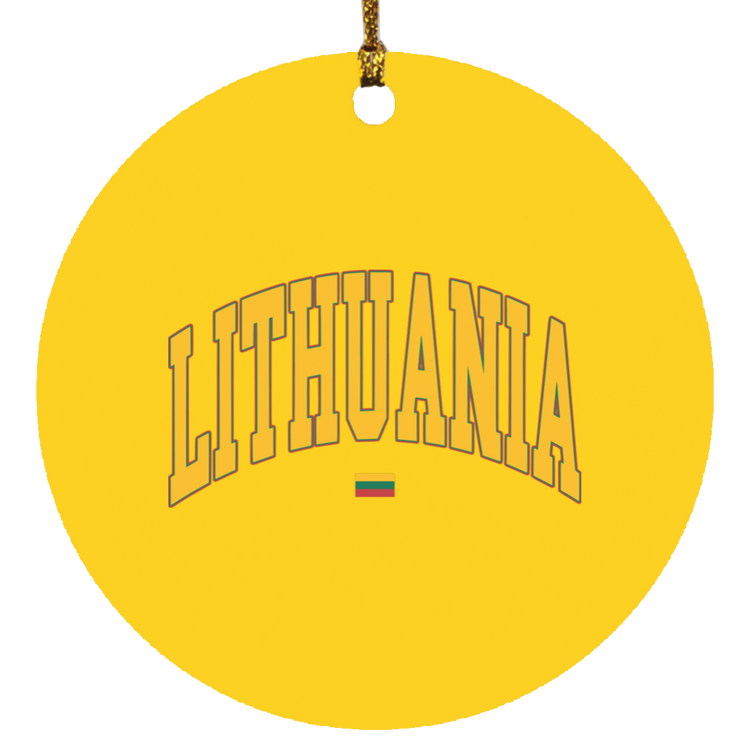 Lithuania - MDF Circle Ornament