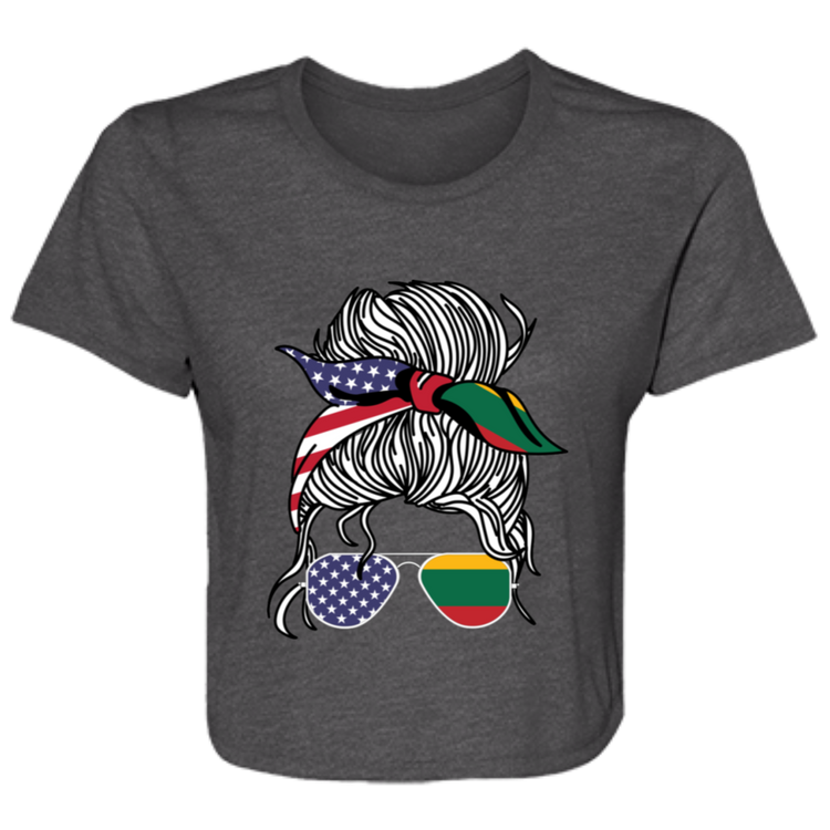 Laisve Freedom Woman - Women's Bella+Canvas Flowy Cropped Tee