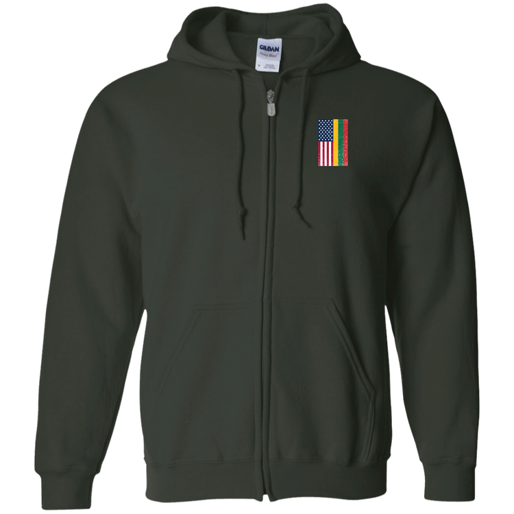 USA Lithuania Flag - Men/Women Unisex Comfort Full-Zip Hoodie