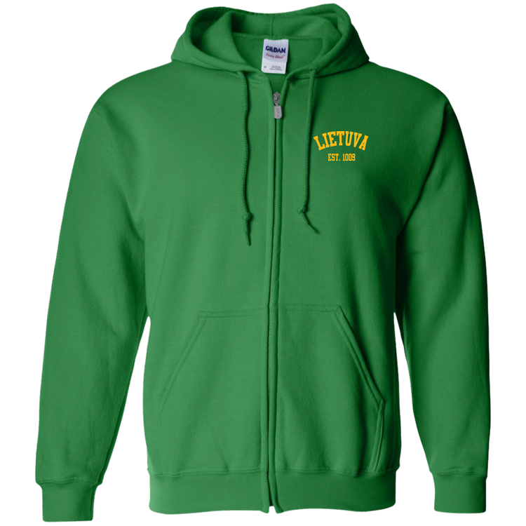 Lietuva Est. 1009 - Men/Women Unisex Comfort Full-Zip Hoodie