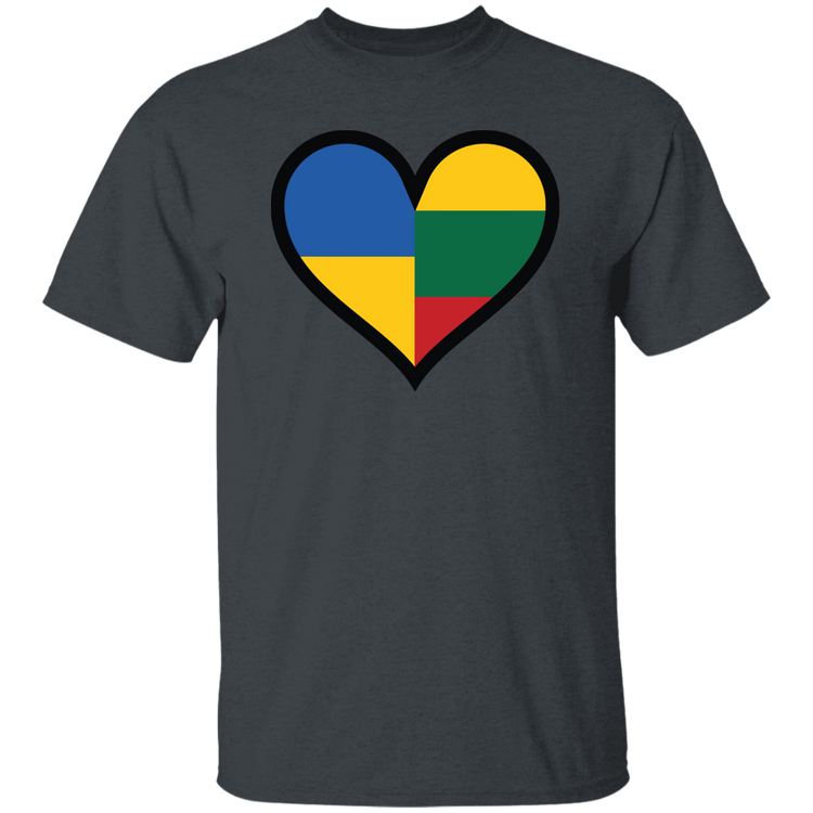 Lithuania Ukraine Heart - Men's Classic Short Sleeve T-Shirt