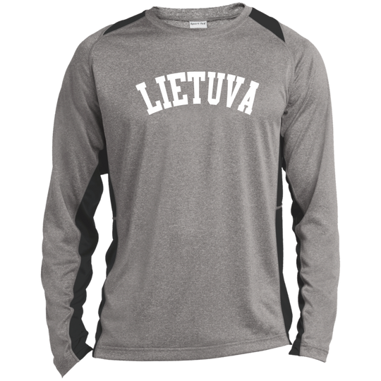Lietuva - Men's Long Sleeve Colorblock Activewear Performance T